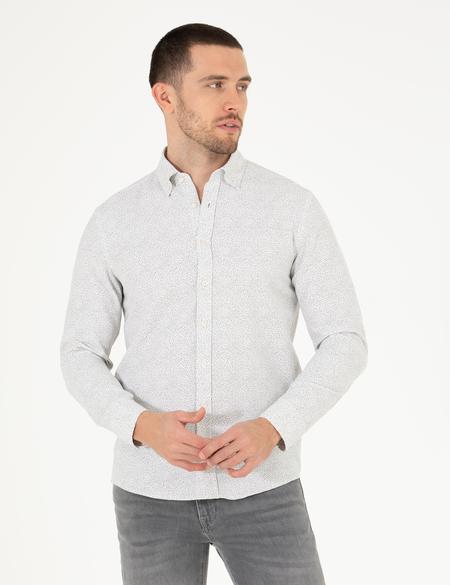 Haki Slim Fit Uzun Kollu Gömlek - 50272314010