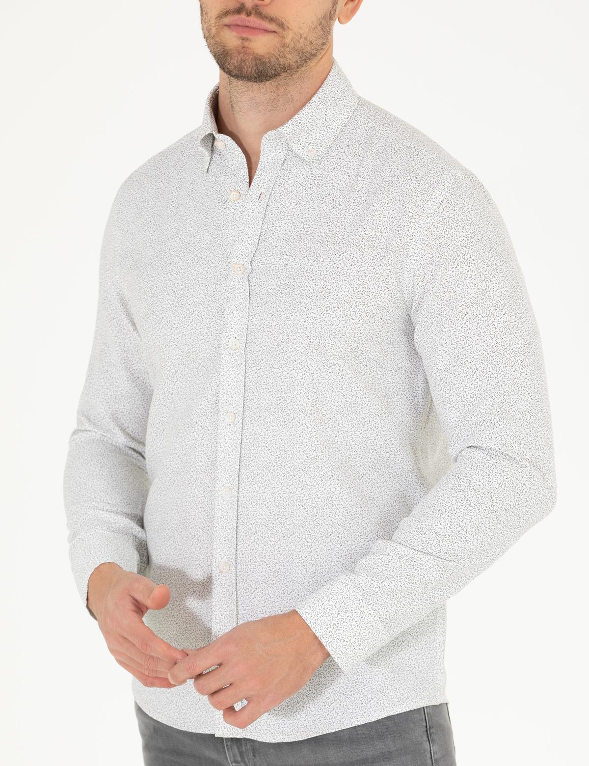 Haki Slim Fit Uzun Kollu Gömlek - 50272314010