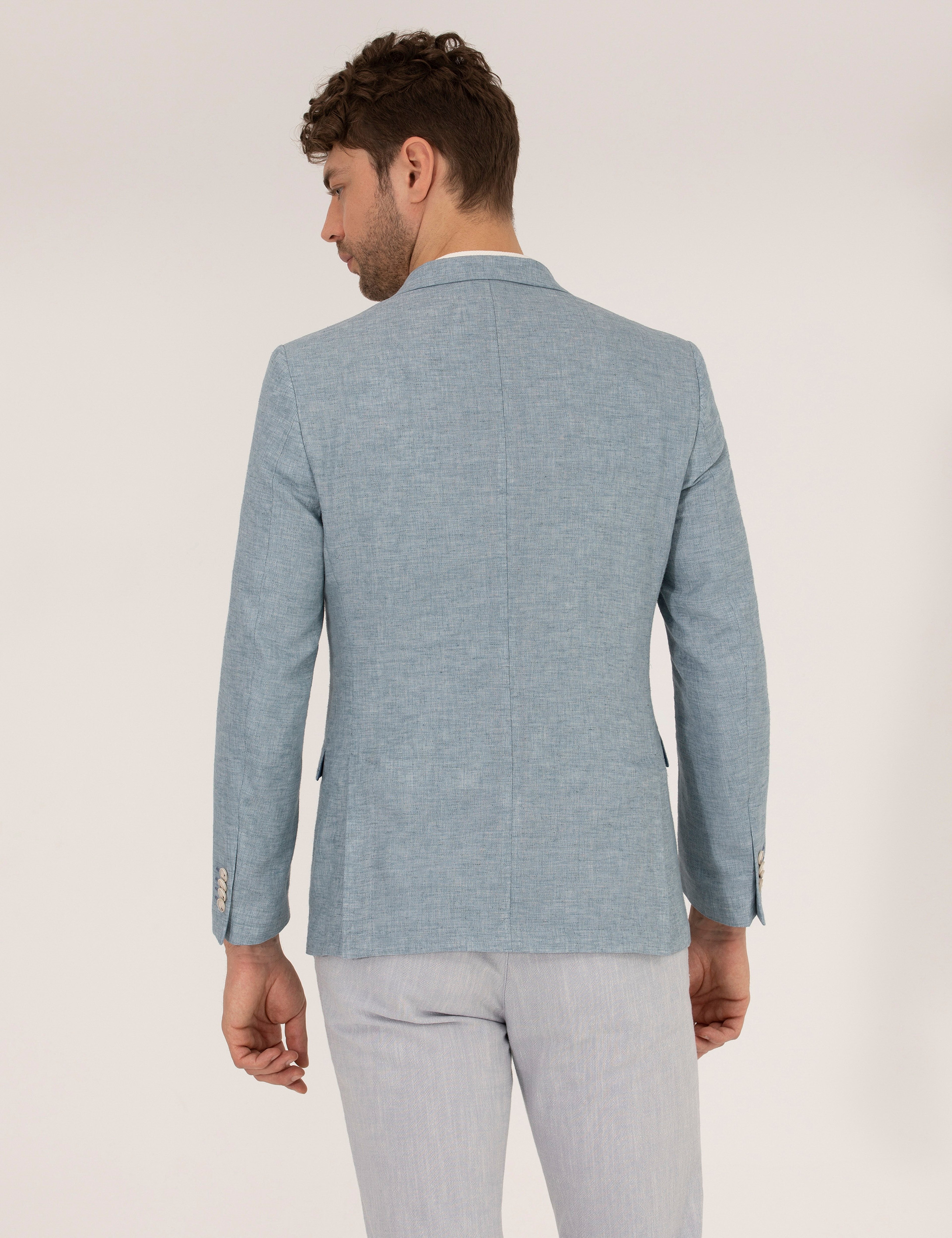 Mavi Ekstra Slim Fit Keten Karışımlı Blazer Ceket