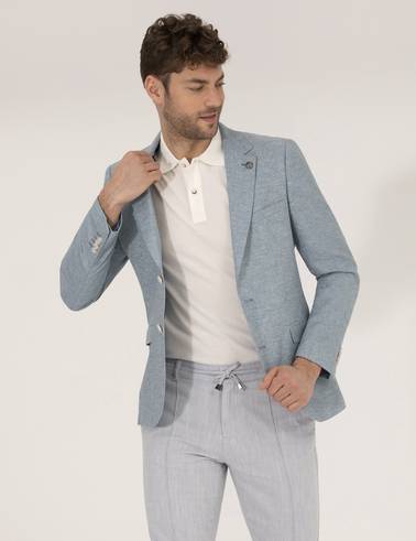 Mavi Ekstra Slim Fit Keten Karışımlı Blazer Ceket