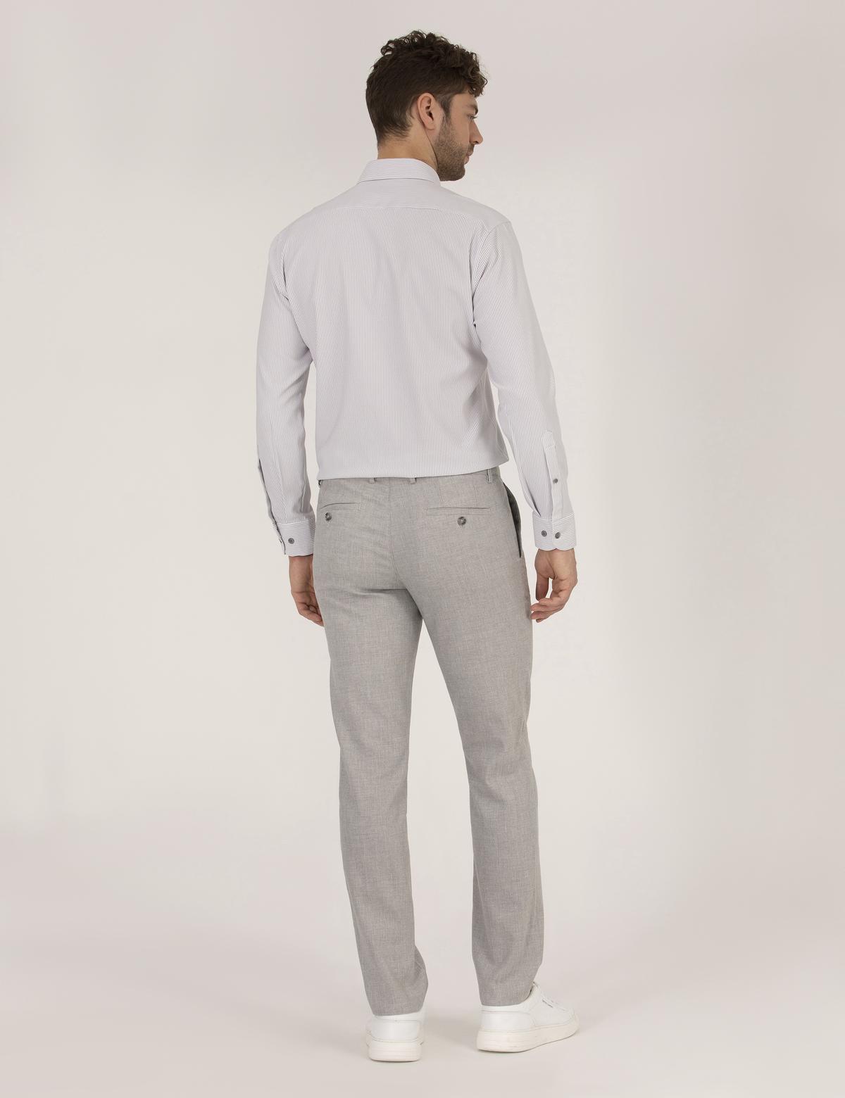 Gri Slim Fit Kumaş Pantolon - 50265475009