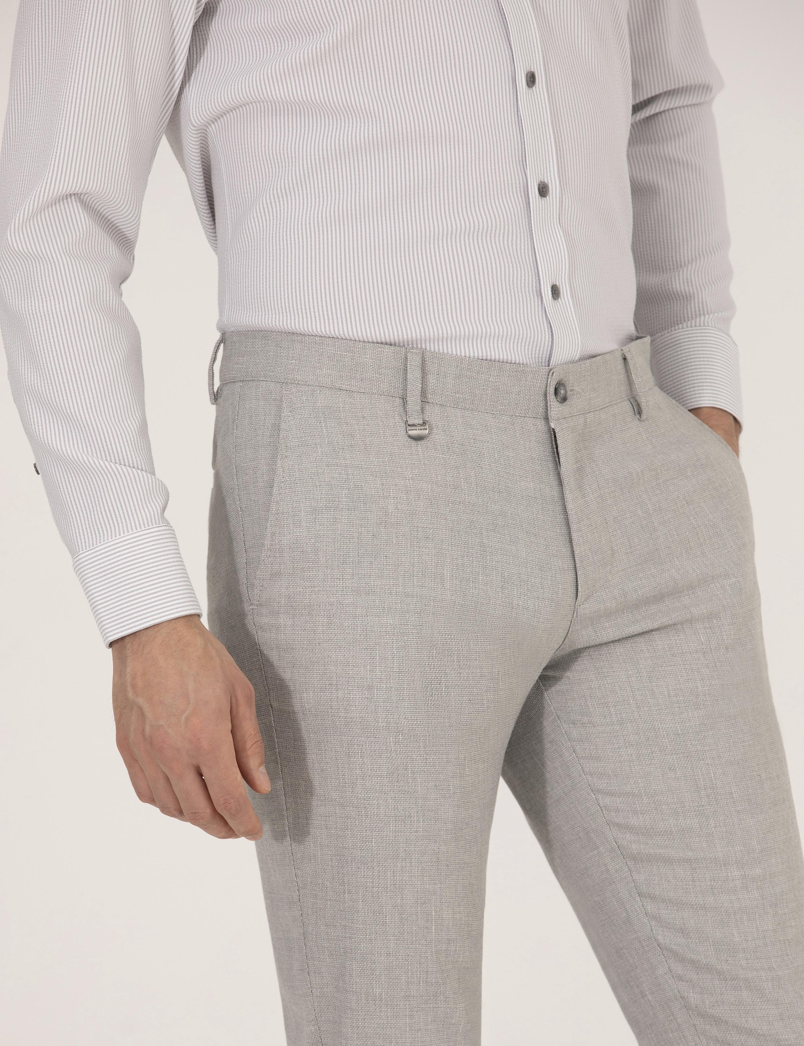 Gri Slim Fit Kumaş Pantolon