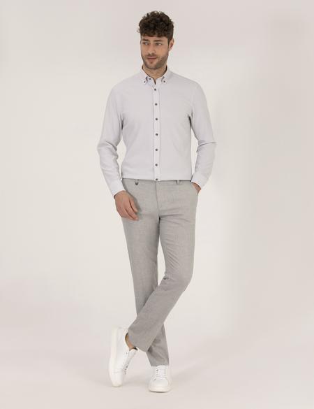 Gri Slim Fit Kumaş Pantolon - 50265475009