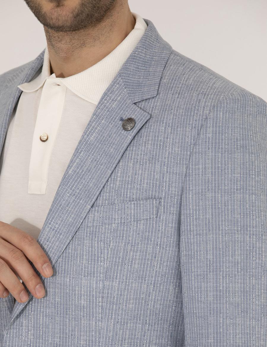 Açık Mavi Slim Fit Ceket