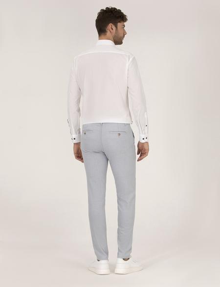 Açık Mavi Slim Fit Beli Lastikli Chino Pantolon - 50271248035