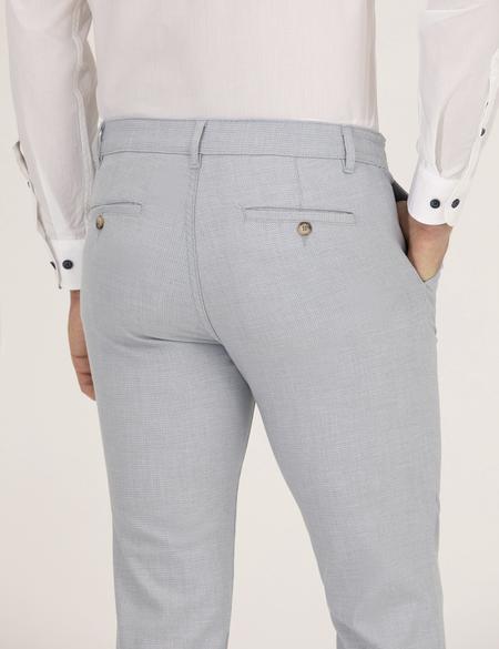 Açık Mavi Slim Fit Beli Lastikli Chino Pantolon - 50271248035