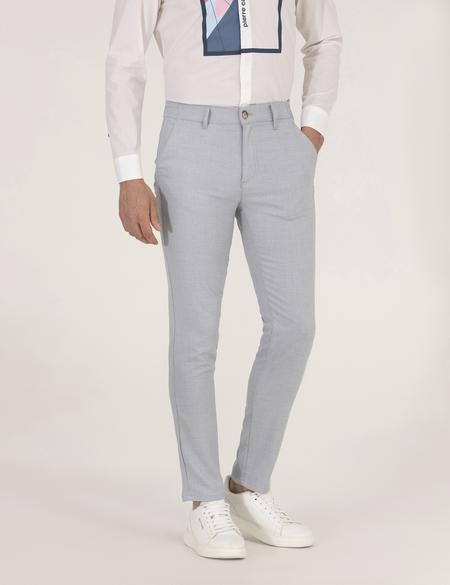 Açık Mavi Slim Fit Beli Lastikli Chino Pantolon - 50271248035