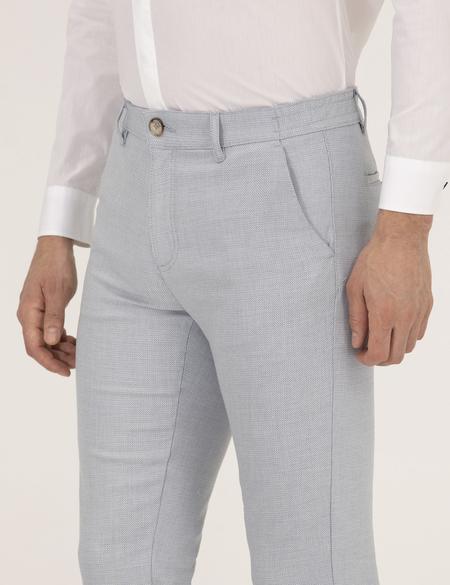 Açık Mavi Slim Fit Beli Lastikli Chino Pantolon - 50271248035
