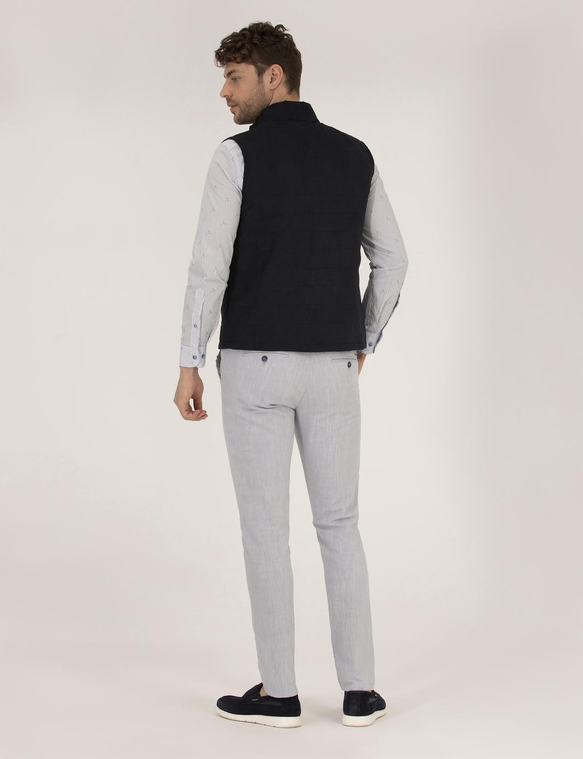 Açık Mavi Slim Fit Belden Bağlamalı Chino Pantolon - 50271280131