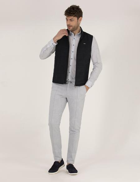 Açık Mavi Slim Fit Belden Bağlamalı Chino Pantolon - 50271280131