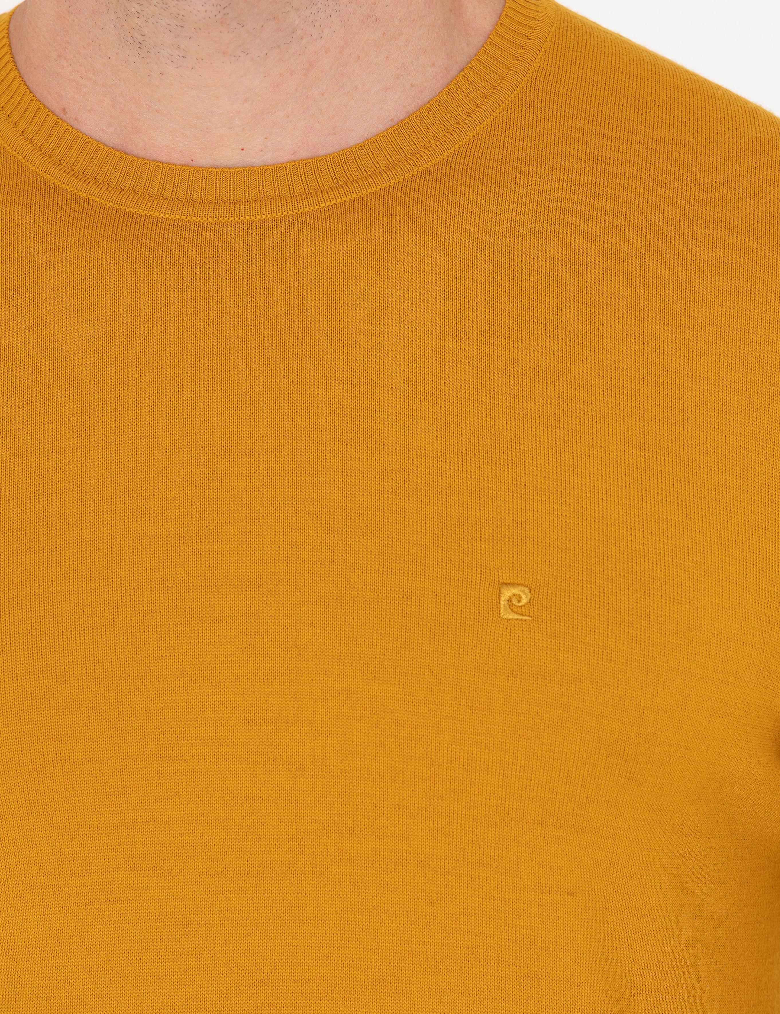 Safran Slim Fit Bisiklet Yaka Yün Karışımlı Basic Triko Kazak