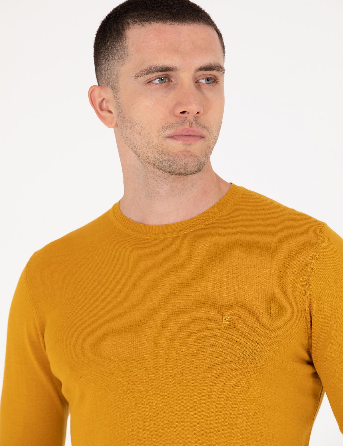 Safran Slim Fit Bisiklet Yaka Yün Karışımlı Basic Triko Kazak - 50257301051