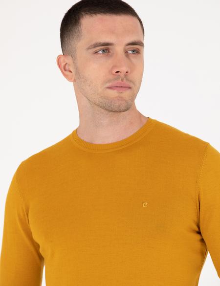 Safran Slim Fit Bisiklet Yaka Yün Karışımlı Basic Triko Kazak - 50257301051