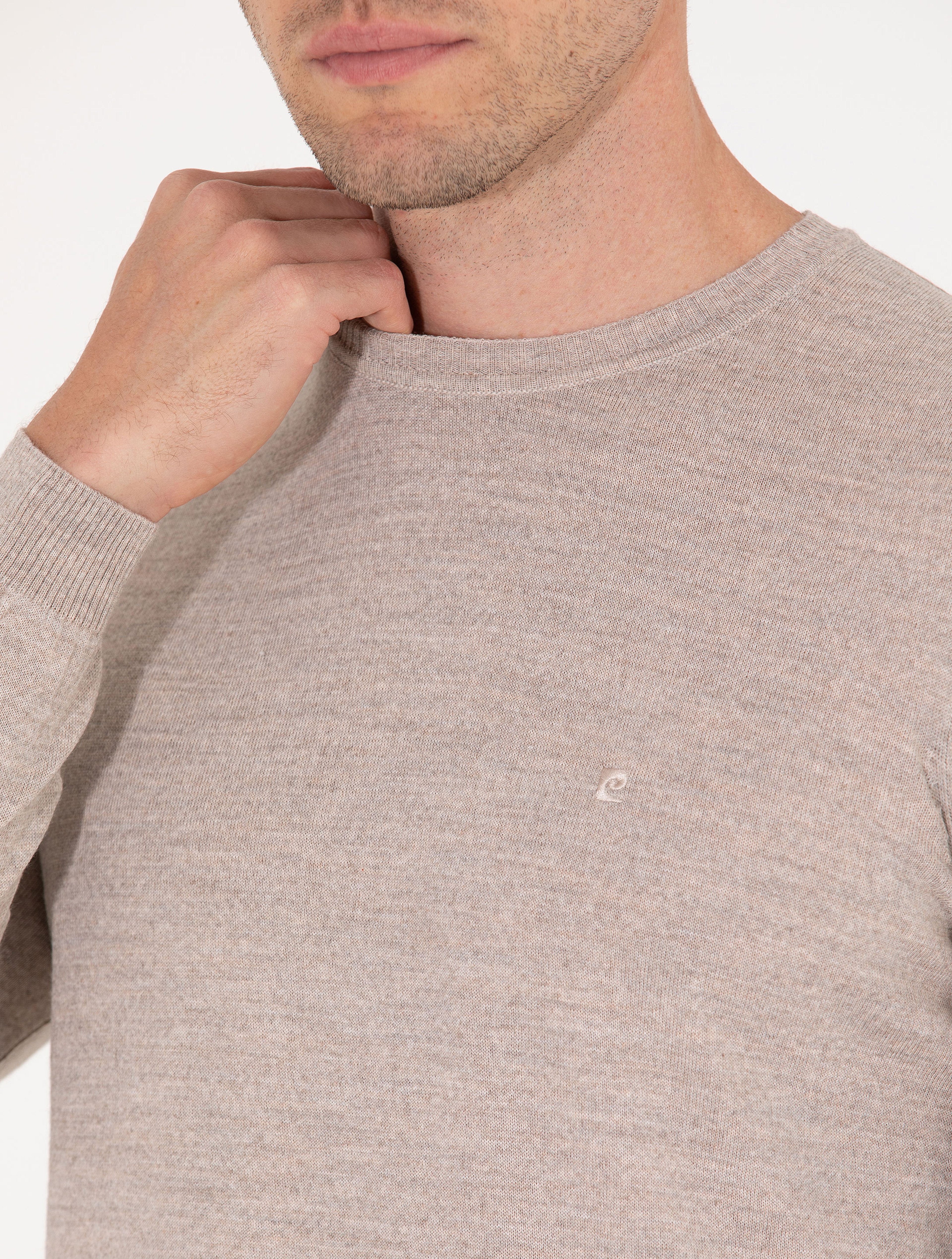 Taş Slim Fit Bisiklet Yaka Yün Karışımlı Basic Triko Kazak - Image 7