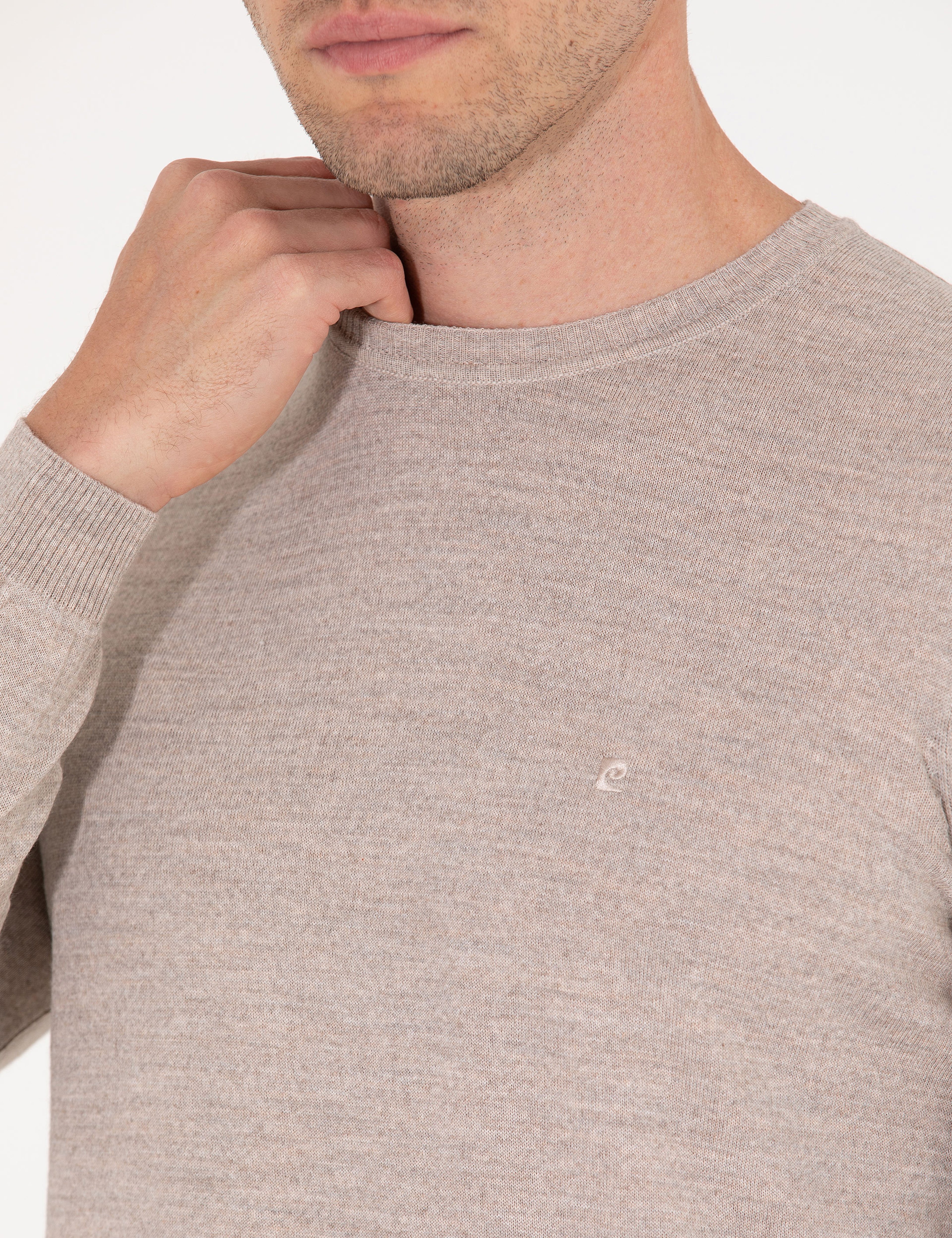 Taş Slim Fit Bisiklet Yaka Yün Karışımlı Basic Triko Kazak