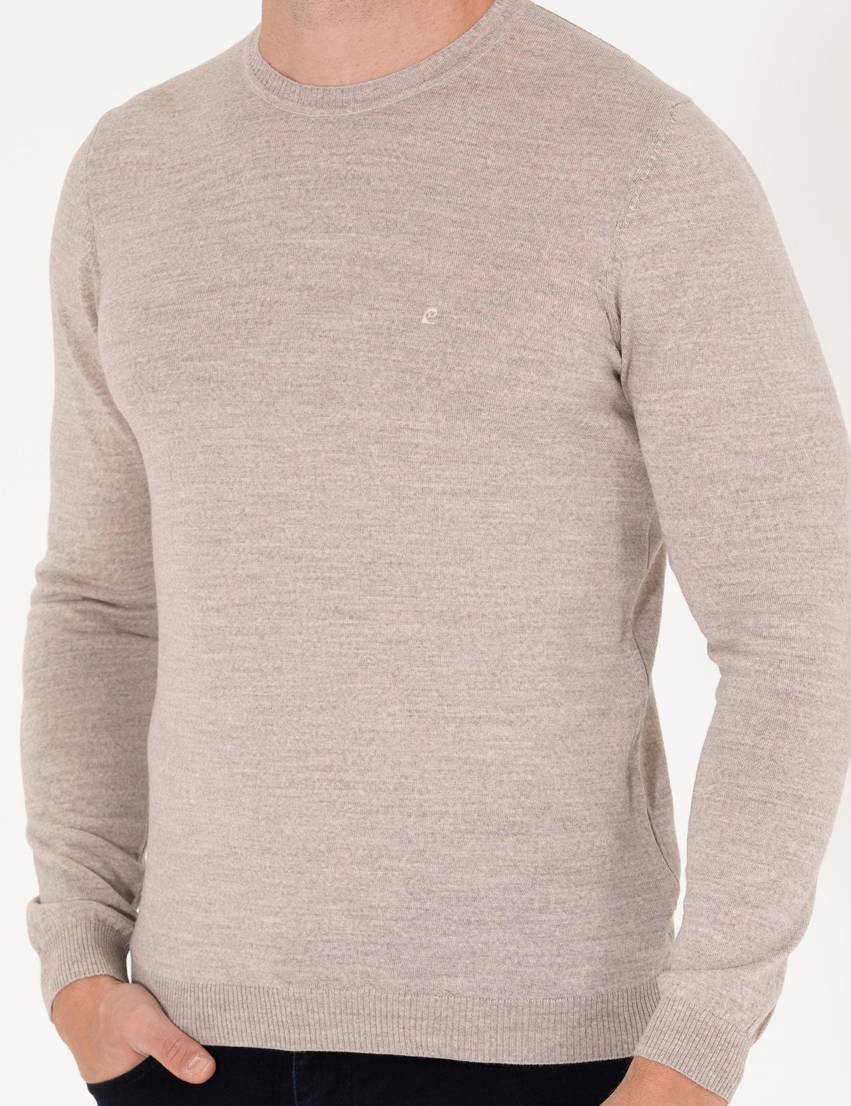 Taş Slim Fit Bisiklet Yaka Yün Karışımlı Basic Triko Kazak