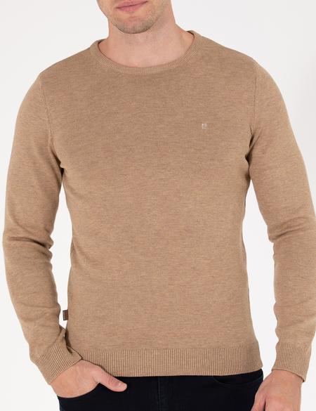 Camel Melanj Slim Fit Bisiklet Yaka Basic Triko Kazak - 50258993061