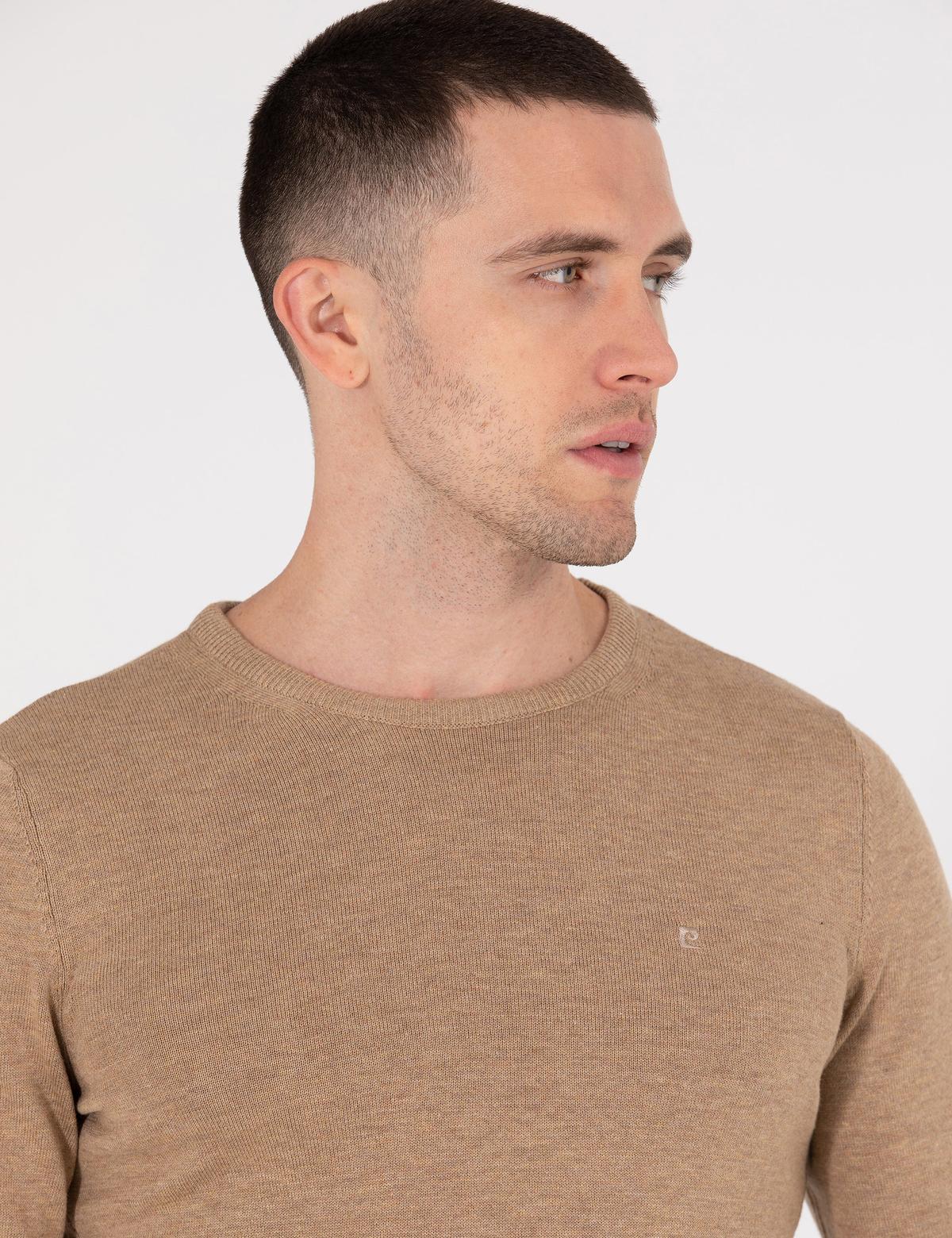 Camel Melanj Slim Fit Bisiklet Yaka Basic Triko Kazak - 50258993061