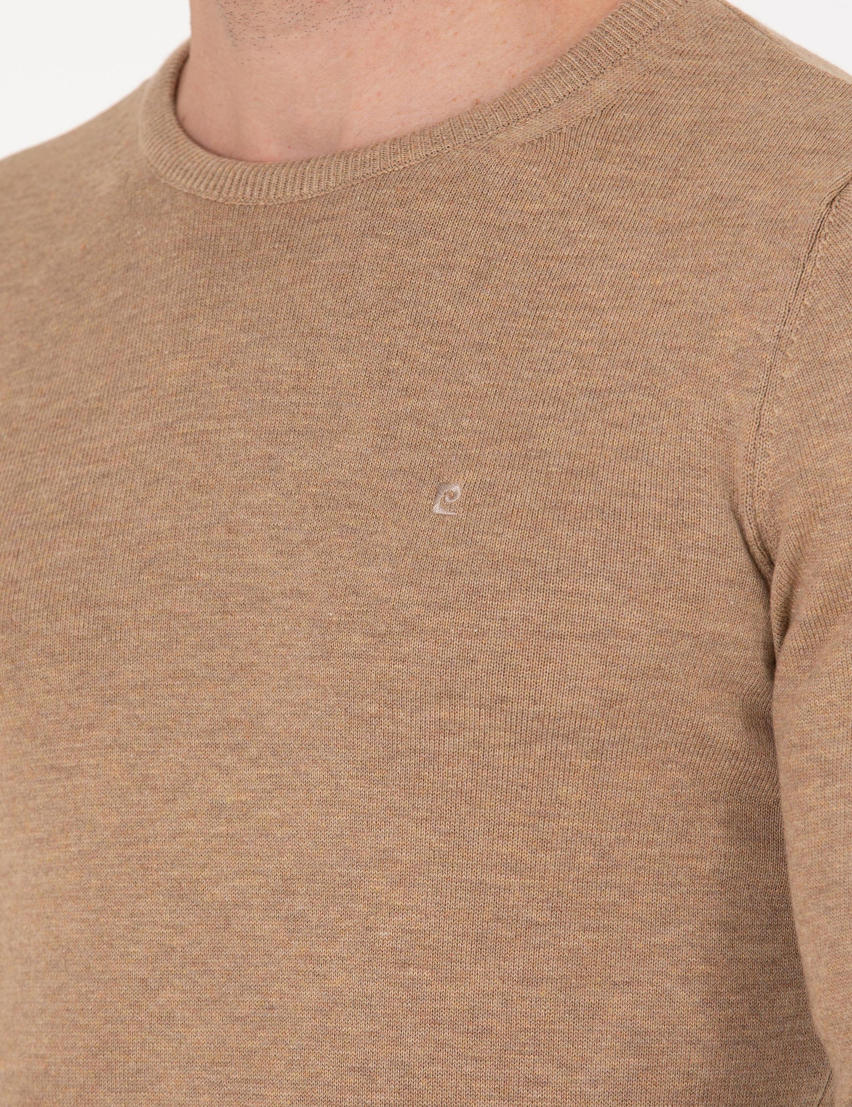 Camel Melanj Slim Fit Bisiklet Yaka Basic Triko Kazak