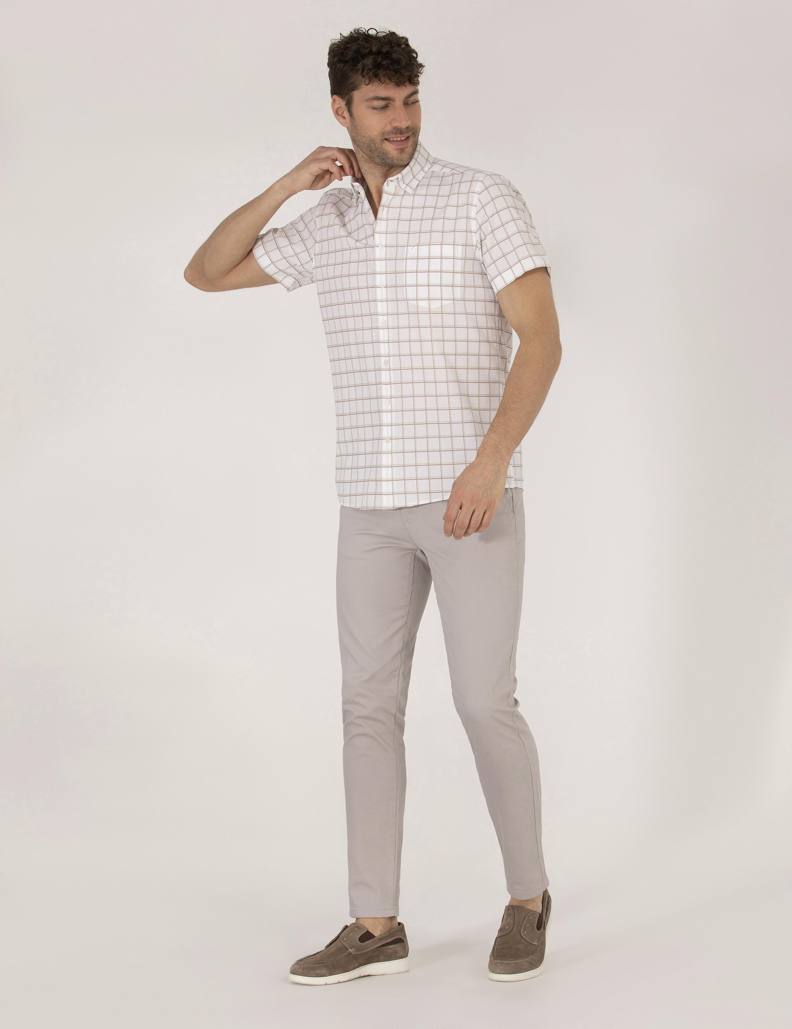 Haki Regular Fit Kısa Kollu Gömlek