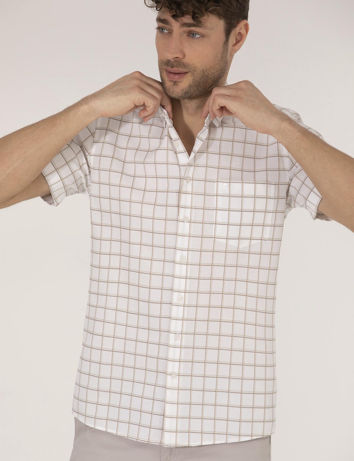 Haki Regular Fit Kısa Kollu Gömlek - 50252482007