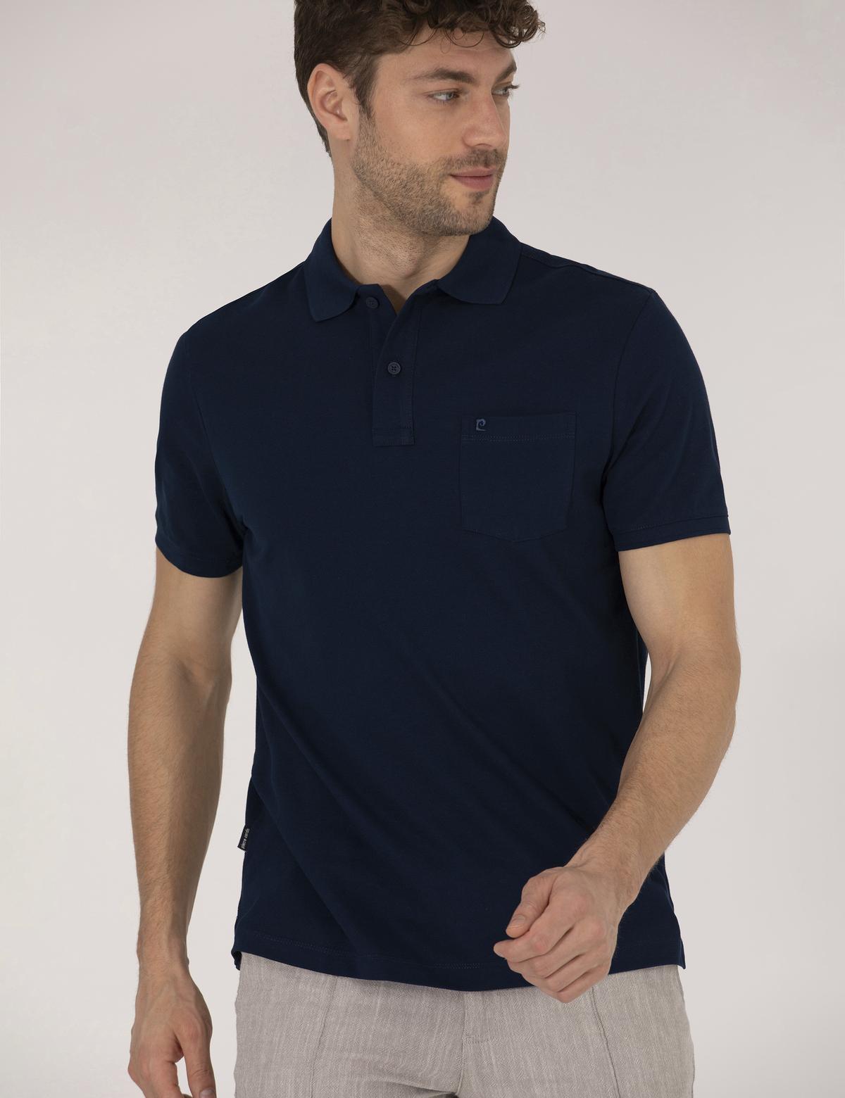 Lacivert Regular Fit Polo Yaka Basic Tişört - 50262659049