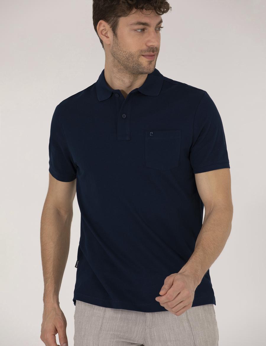 Lacivert Regular Fit Polo Yaka Basic Tişört