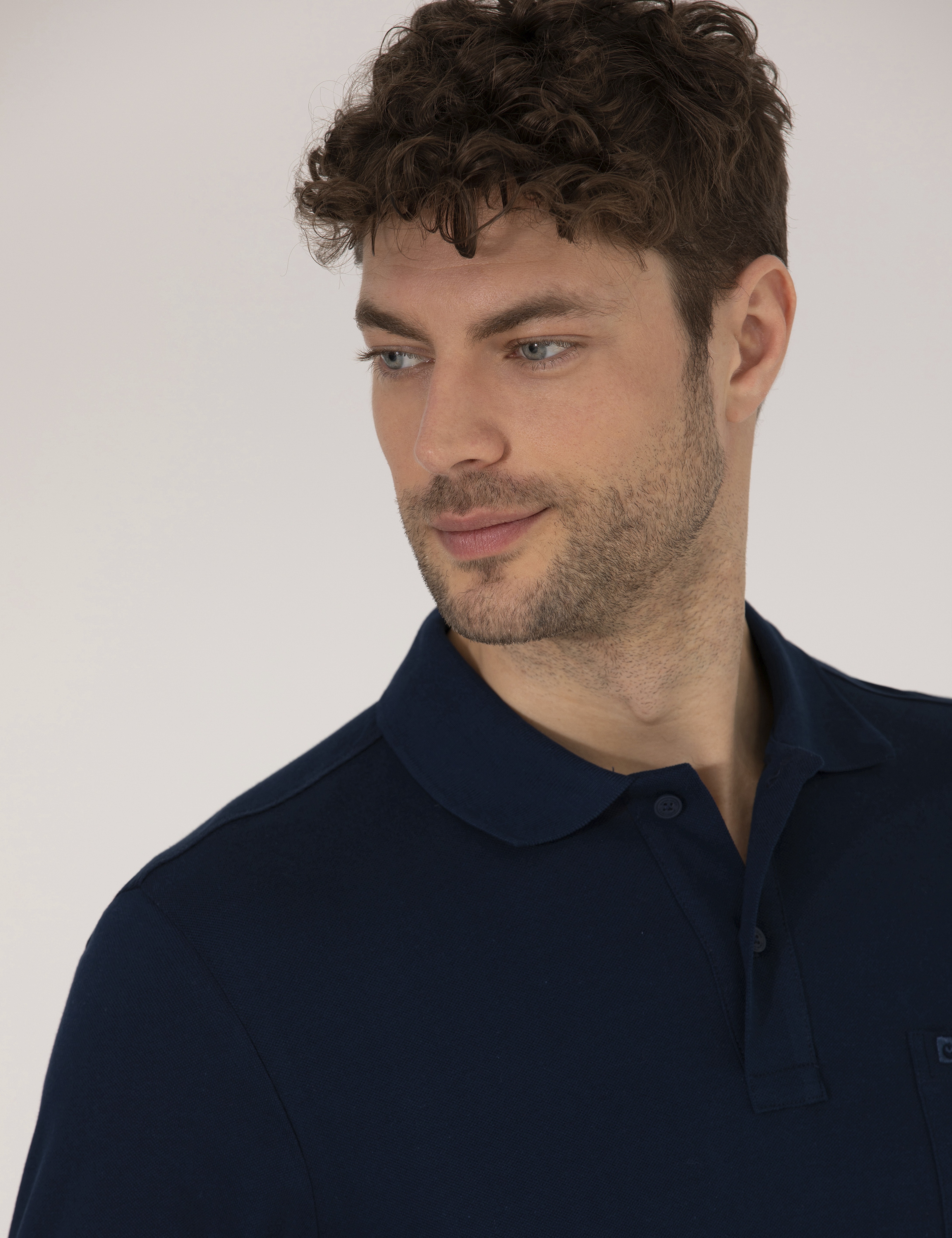 Lacivert Regular Fit Polo Yaka Basic Tişört
