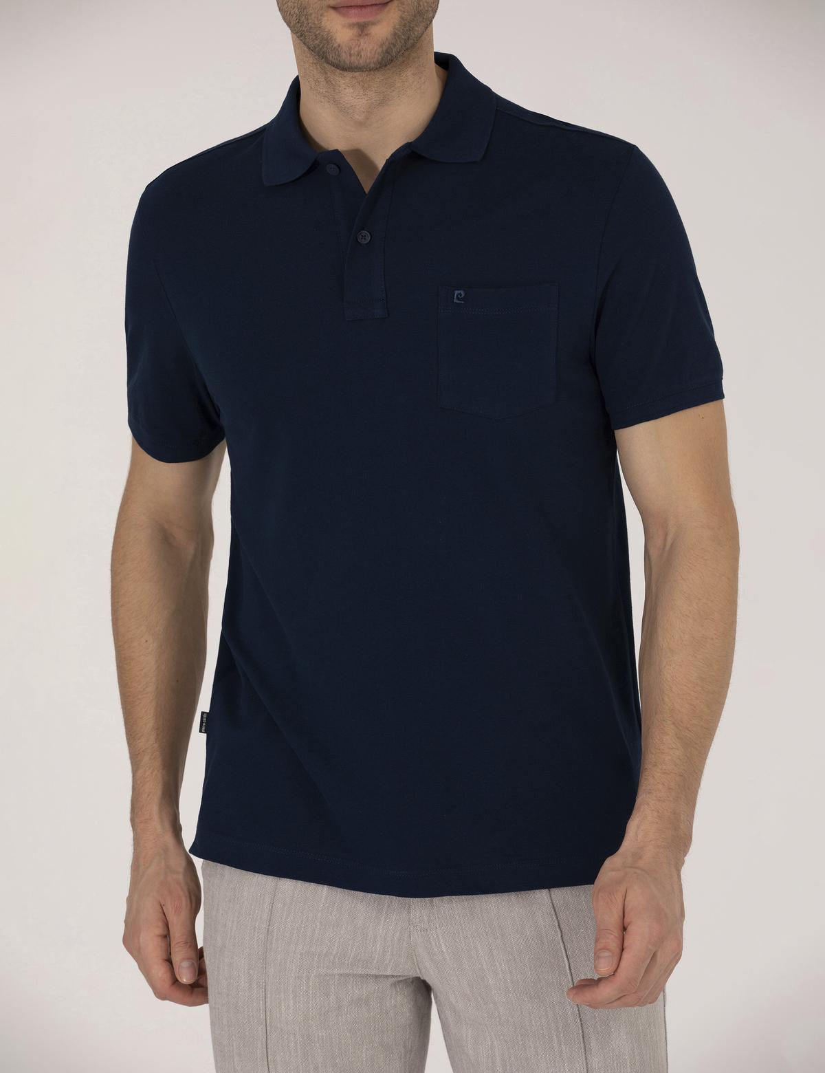 Lacivert Regular Fit Polo Yaka Basic Tişört - 50262659049