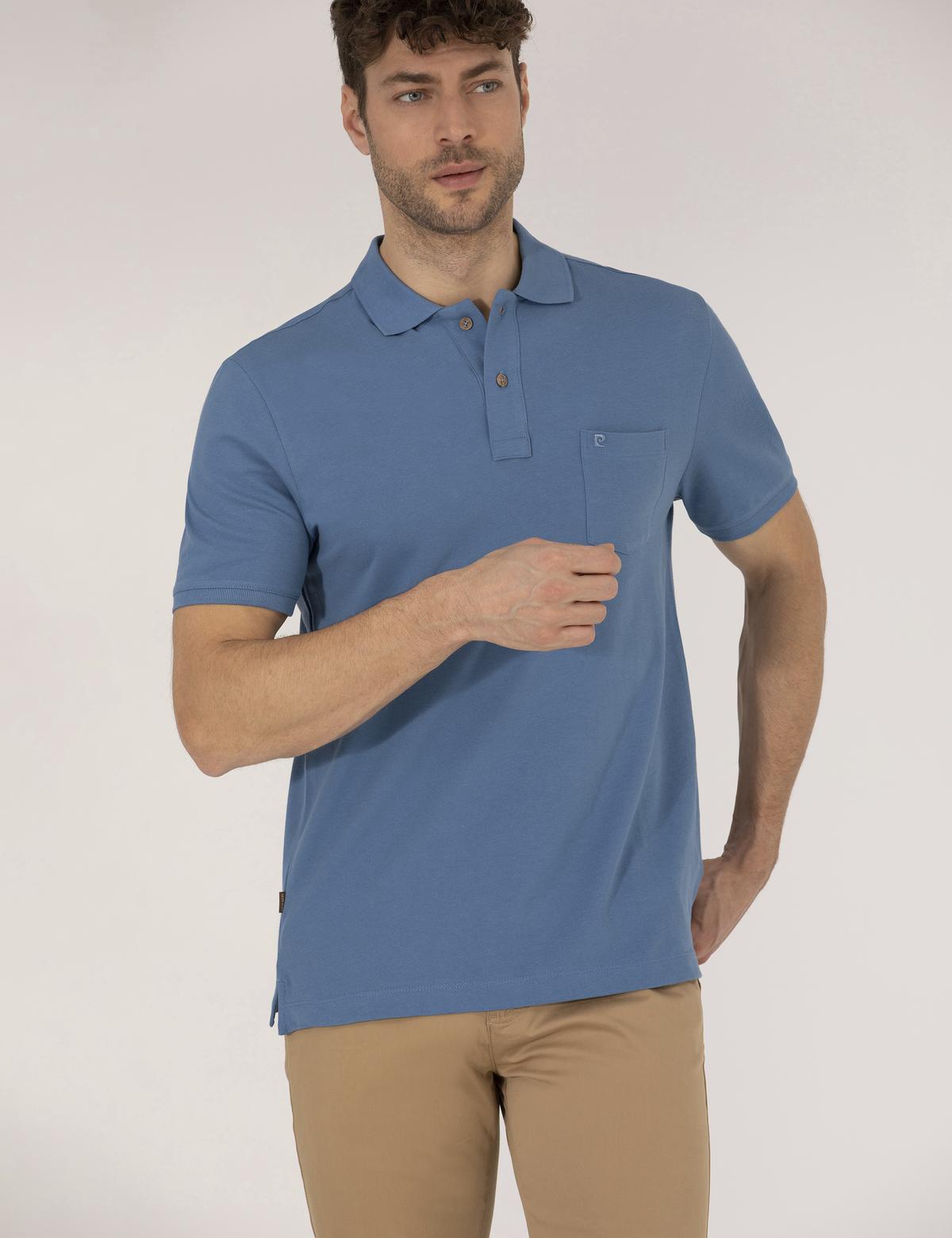 Koyu Mavi Regular Fit Polo Yaka Basic Tişört - 50262659069