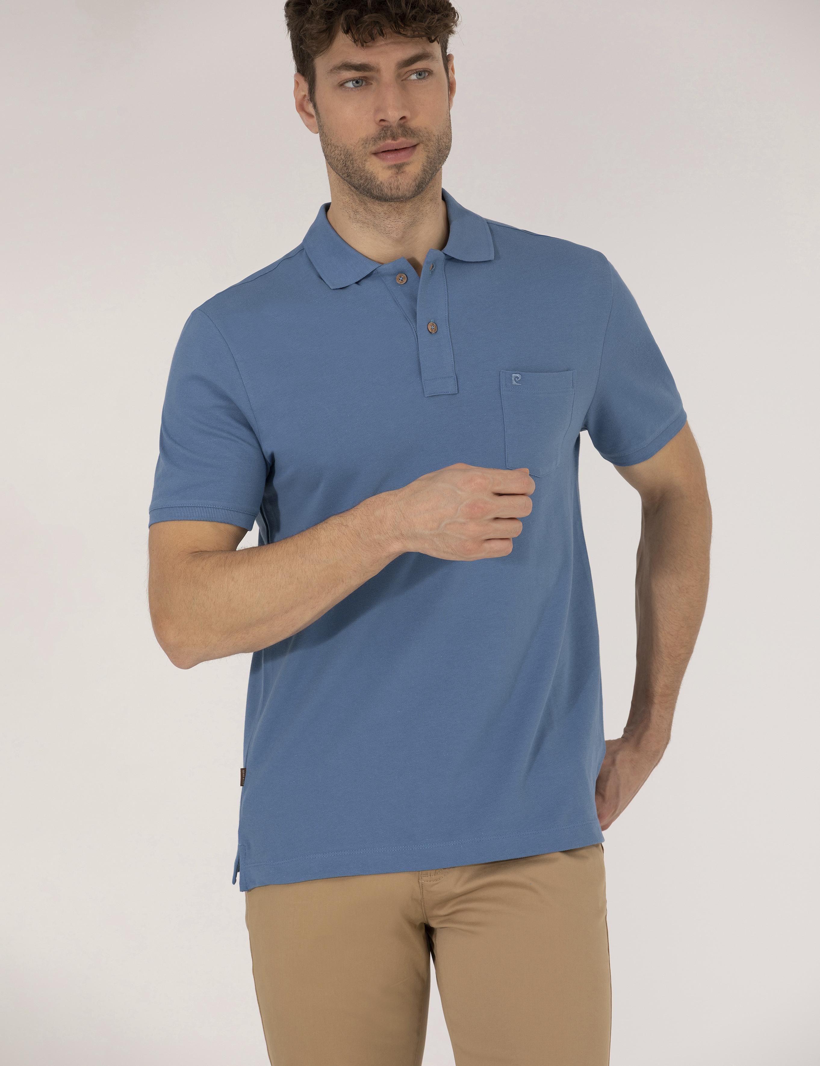 Koyu Mavi Regular Fit Polo Yaka Basic Tişört