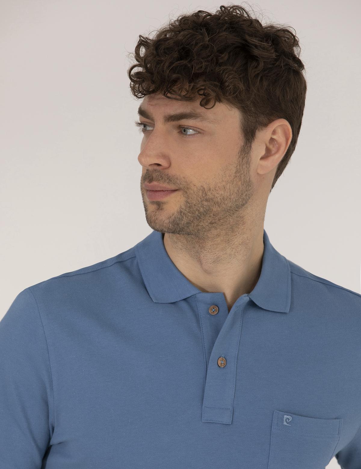 Koyu Mavi Regular Fit Polo Yaka Basic Tişört - 50262659069