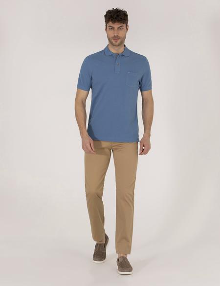 Koyu Mavi Regular Fit Polo Yaka Basic Tişört - 50262659069