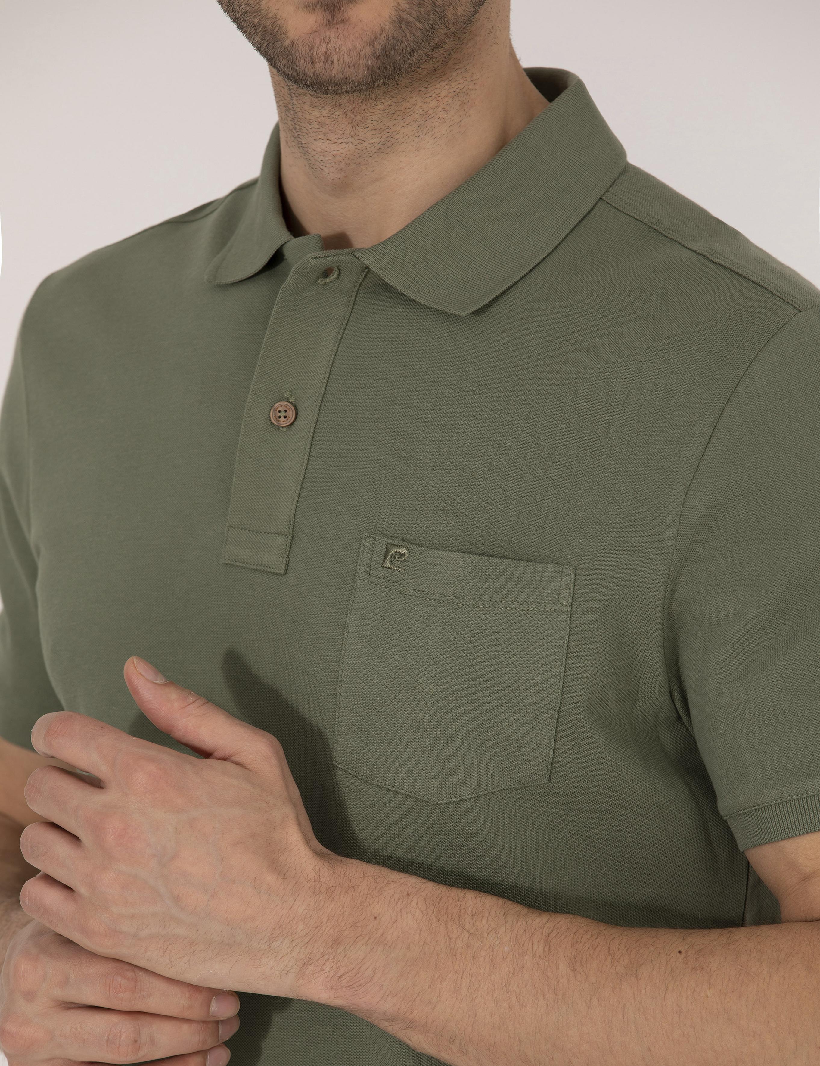 Haki Regular Fit Polo Yaka Basic Tişört