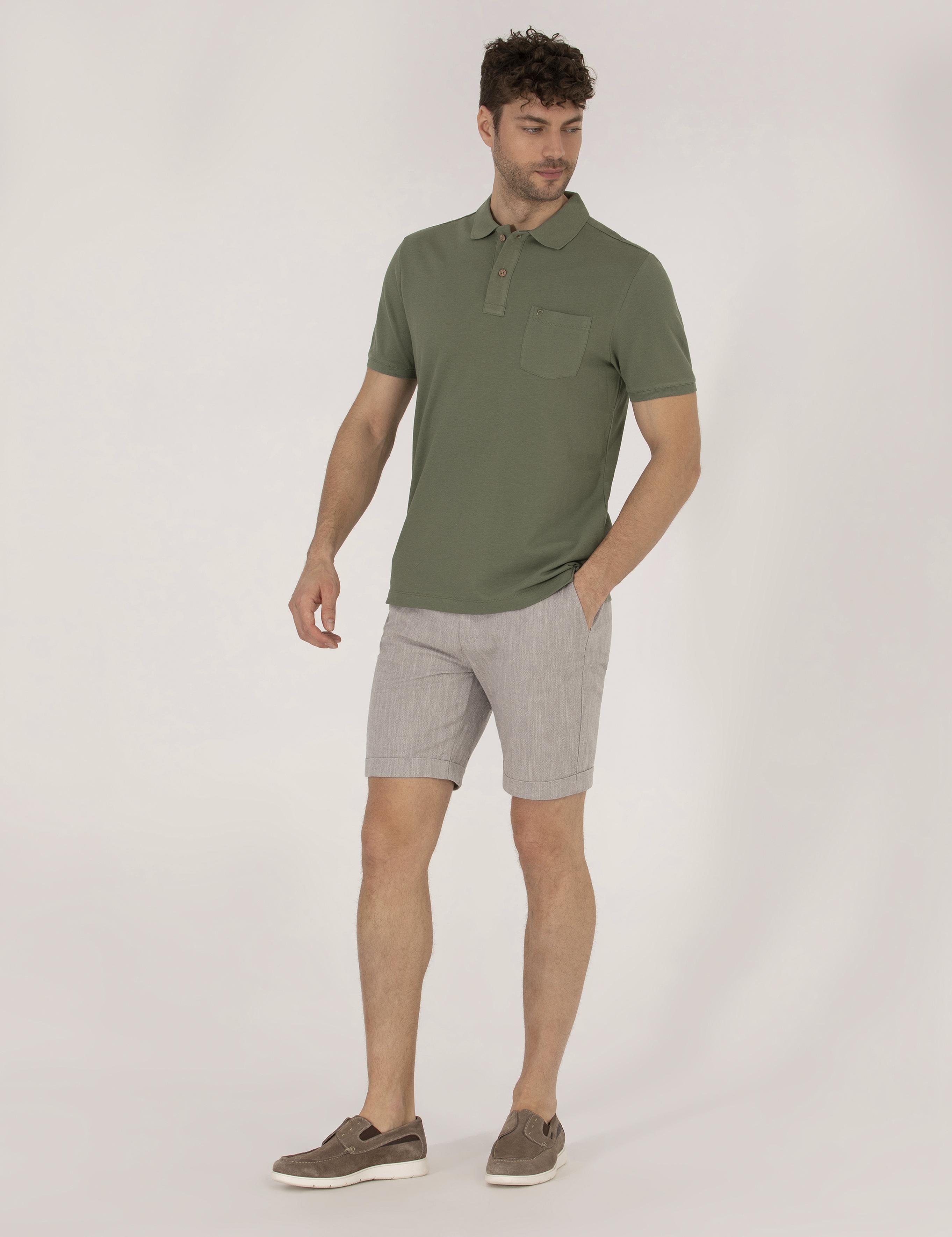 Haki Regular Fit Polo Yaka Basic Tişört