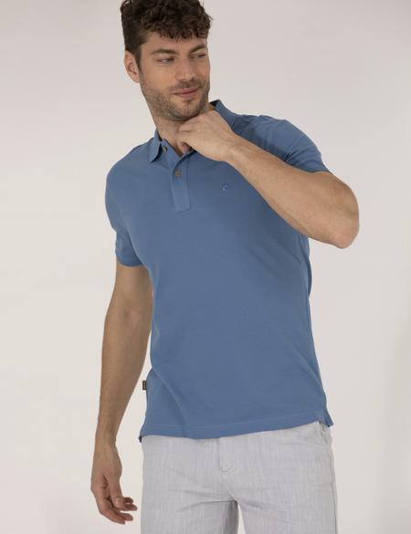 Koyu Mavi Regular Fit Polo Yaka Basic Tişört - 50262660104