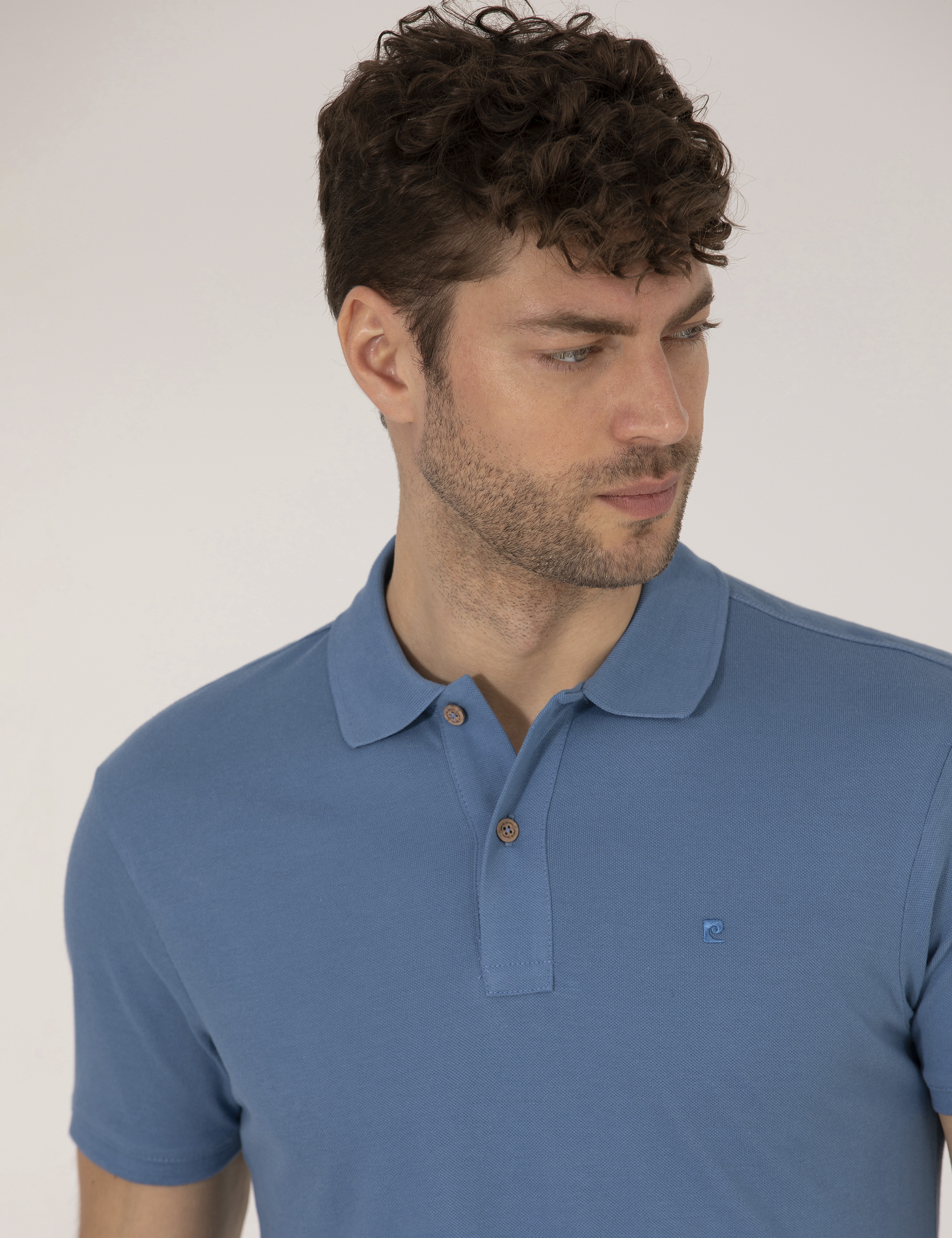 Koyu Mavi Regular Fit Polo Yaka Basic Tişört
