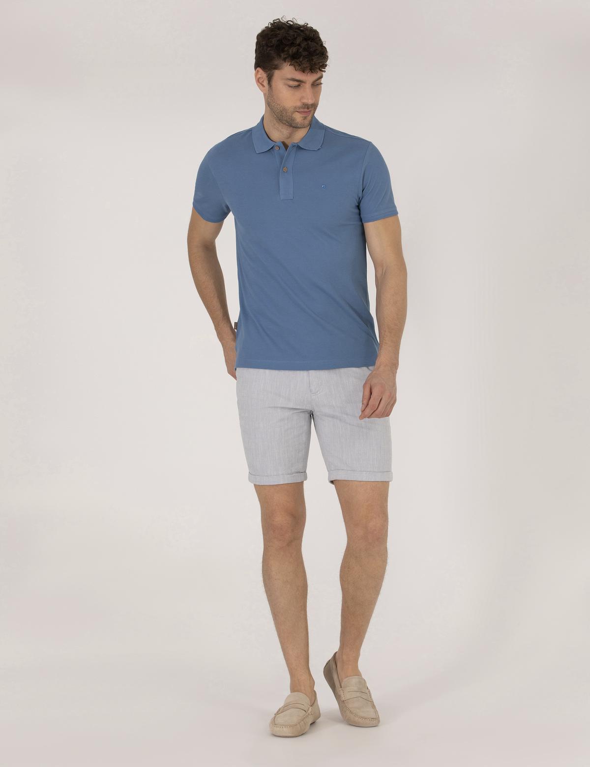 Koyu Mavi Regular Fit Polo Yaka Basic Tişört - 50262660104
