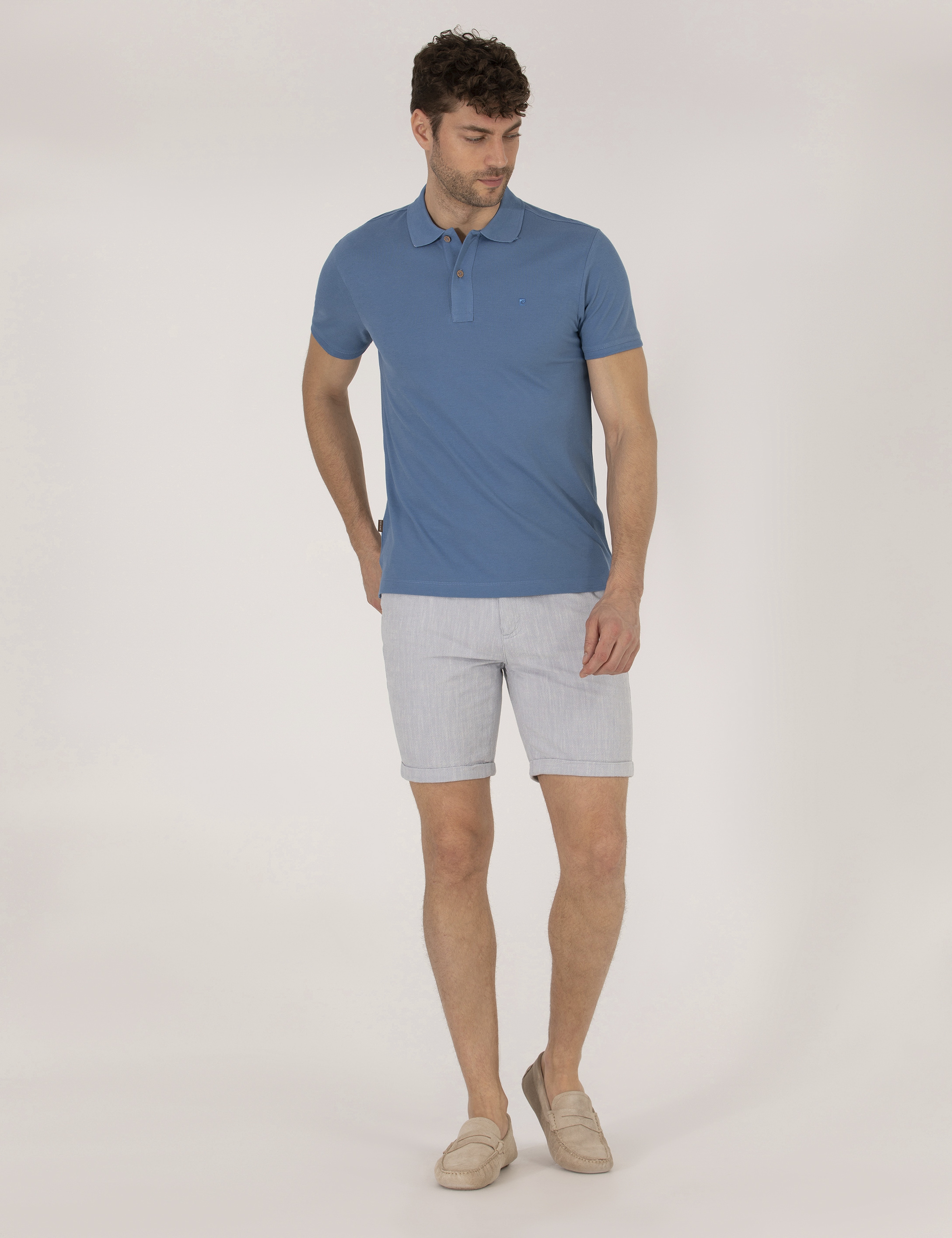 Koyu Mavi Regular Fit Polo Yaka Basic Tişört