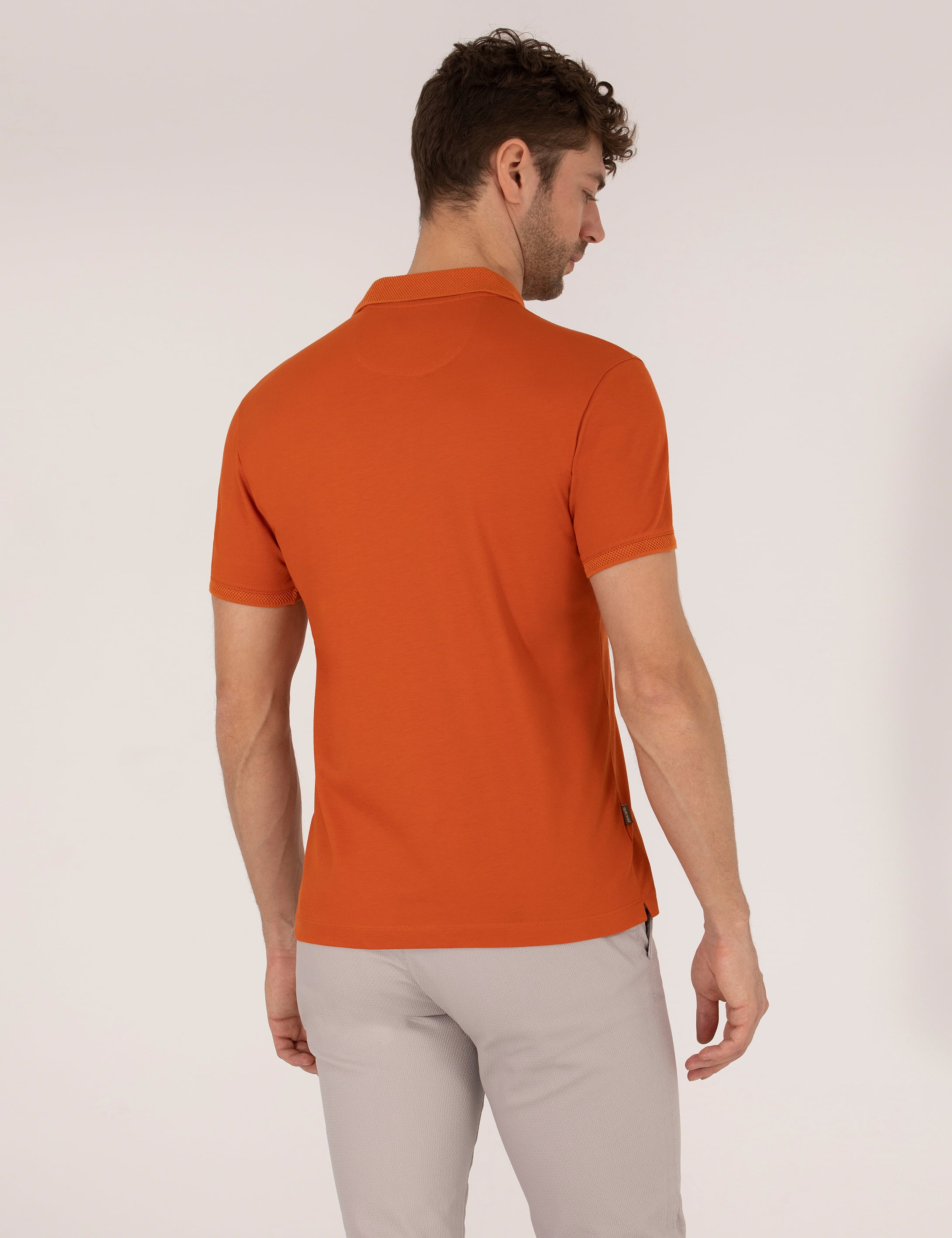 Pierre Cardin Kahverengi Regular Fit %100 Pamuk Düğmeli Polo Yaka Merserize Basic Tişört görsel 5