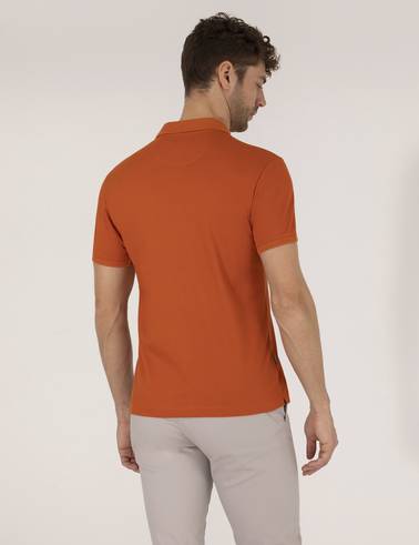 Kahverengi Regular Fit Polo Yaka Merserize Tişört