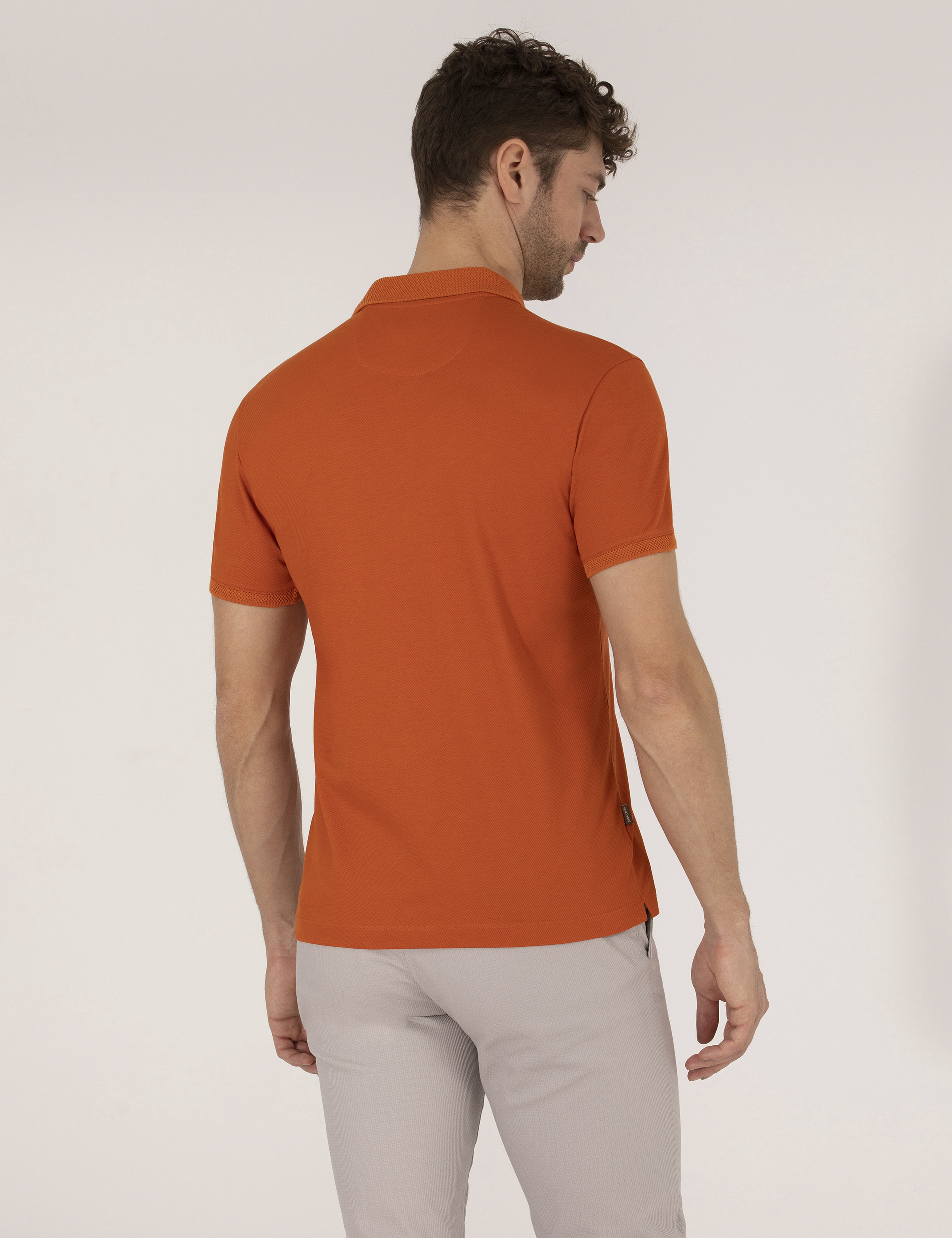 Kahverengi Regular Fit Polo Yaka Merserize Tişört