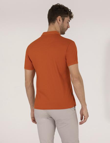 Kahverengi Regular Fit Polo Yaka Merserize Tişört - 50262665213