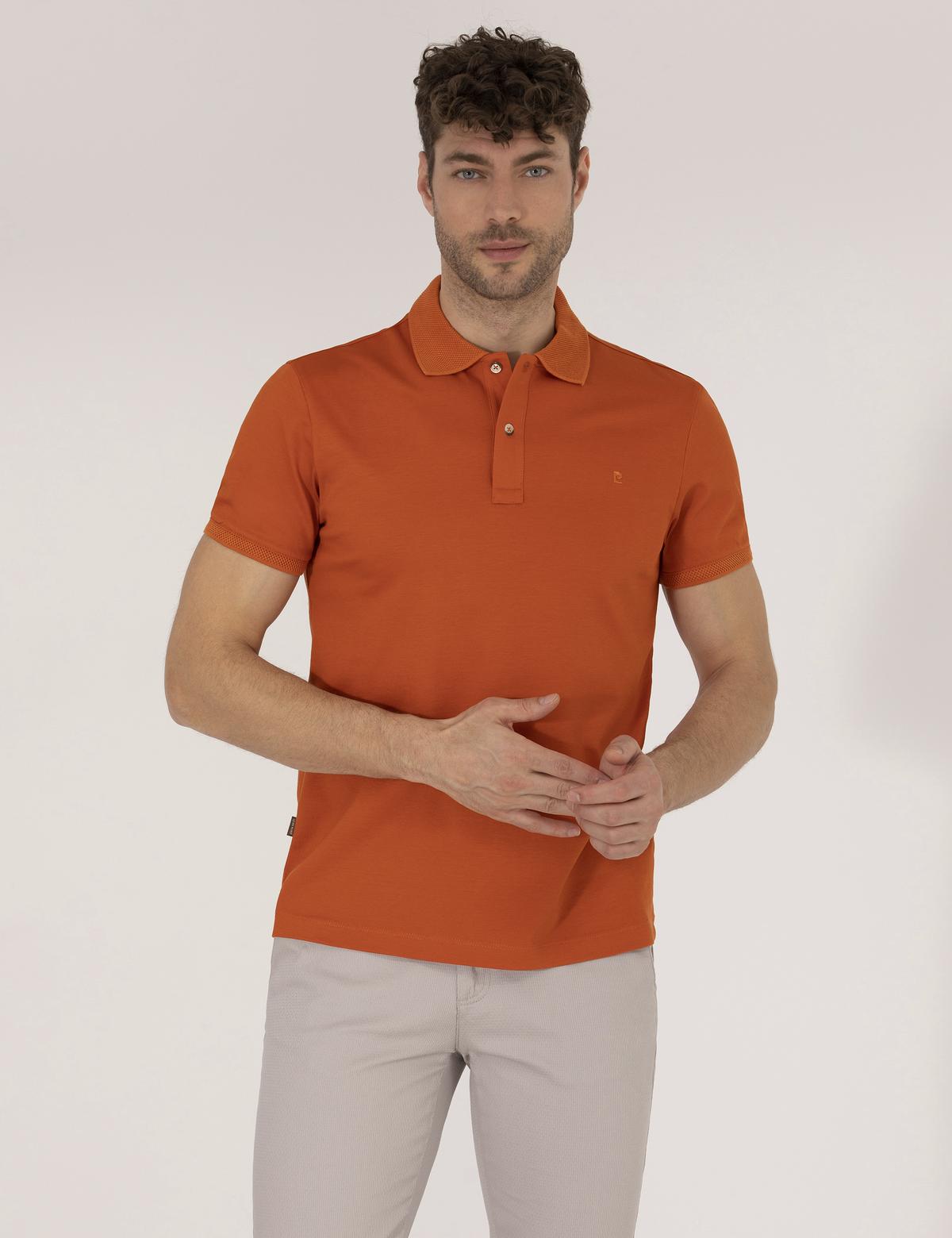 Kahverengi Regular Fit Polo Yaka Merserize Tişört