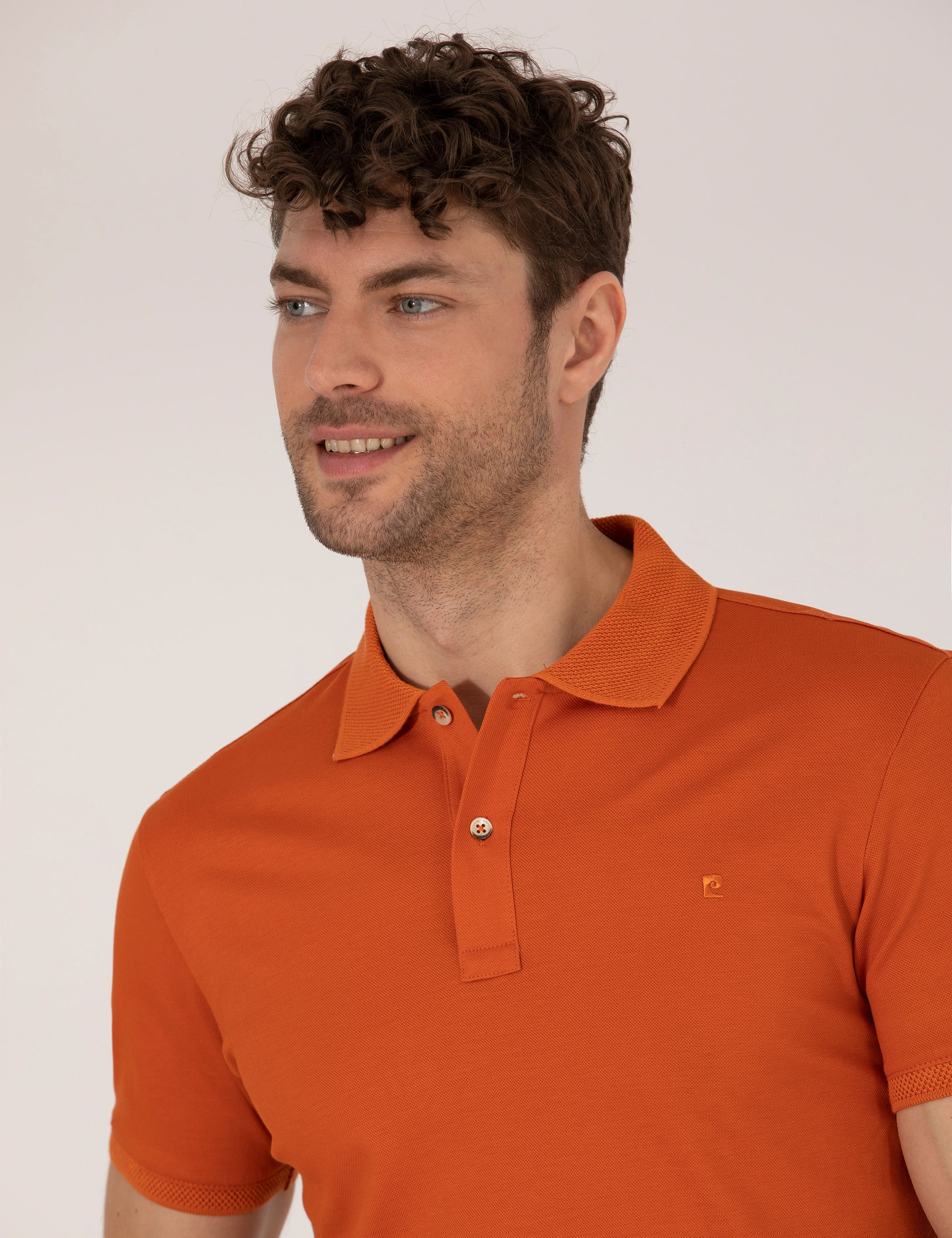 Pierre Cardin Kahverengi Regular Fit %100 Pamuk Düğmeli Polo Yaka Merserize Basic Tişört görsel 2