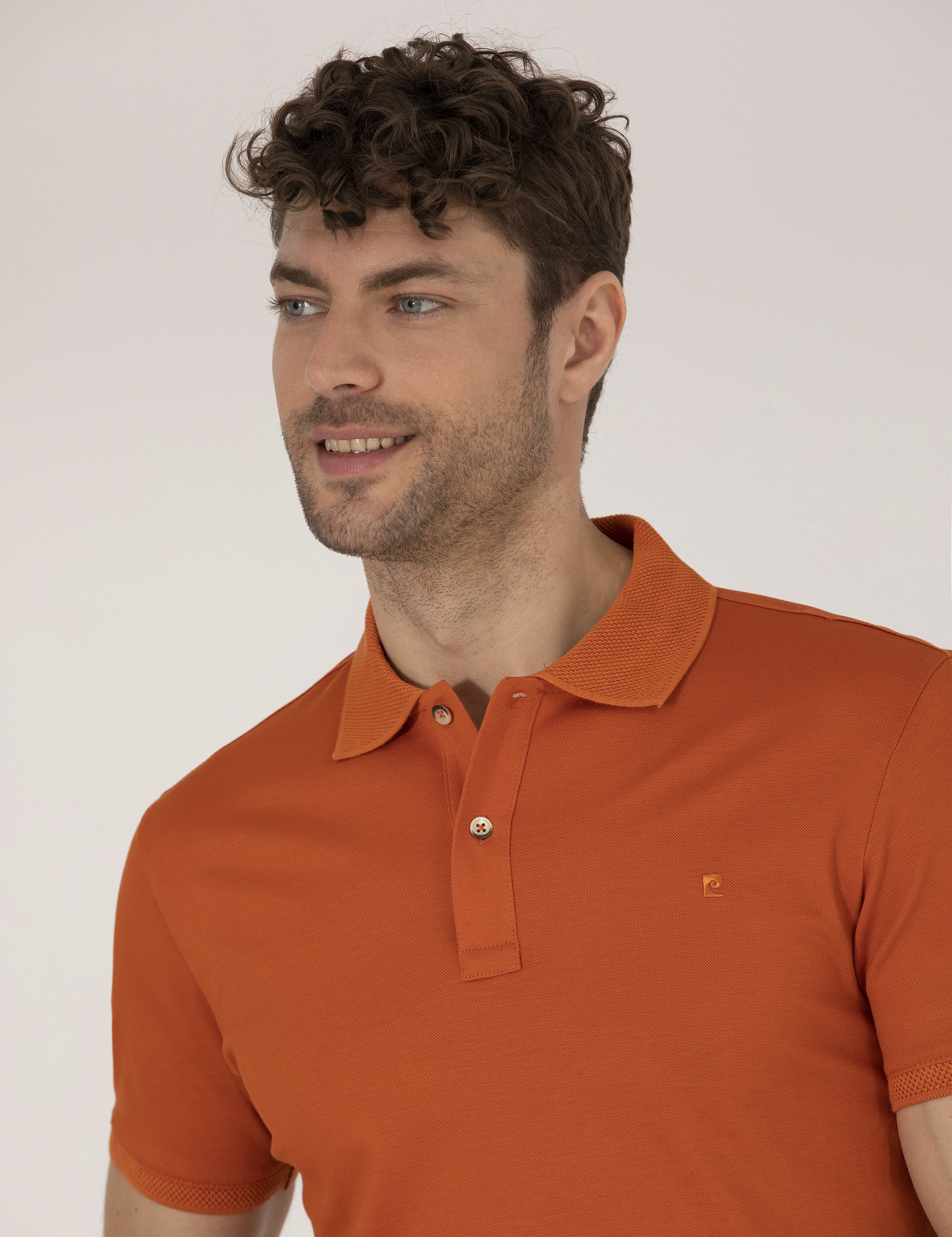 Kahverengi Regular Fit Polo Yaka Merserize Tişört - Image 2