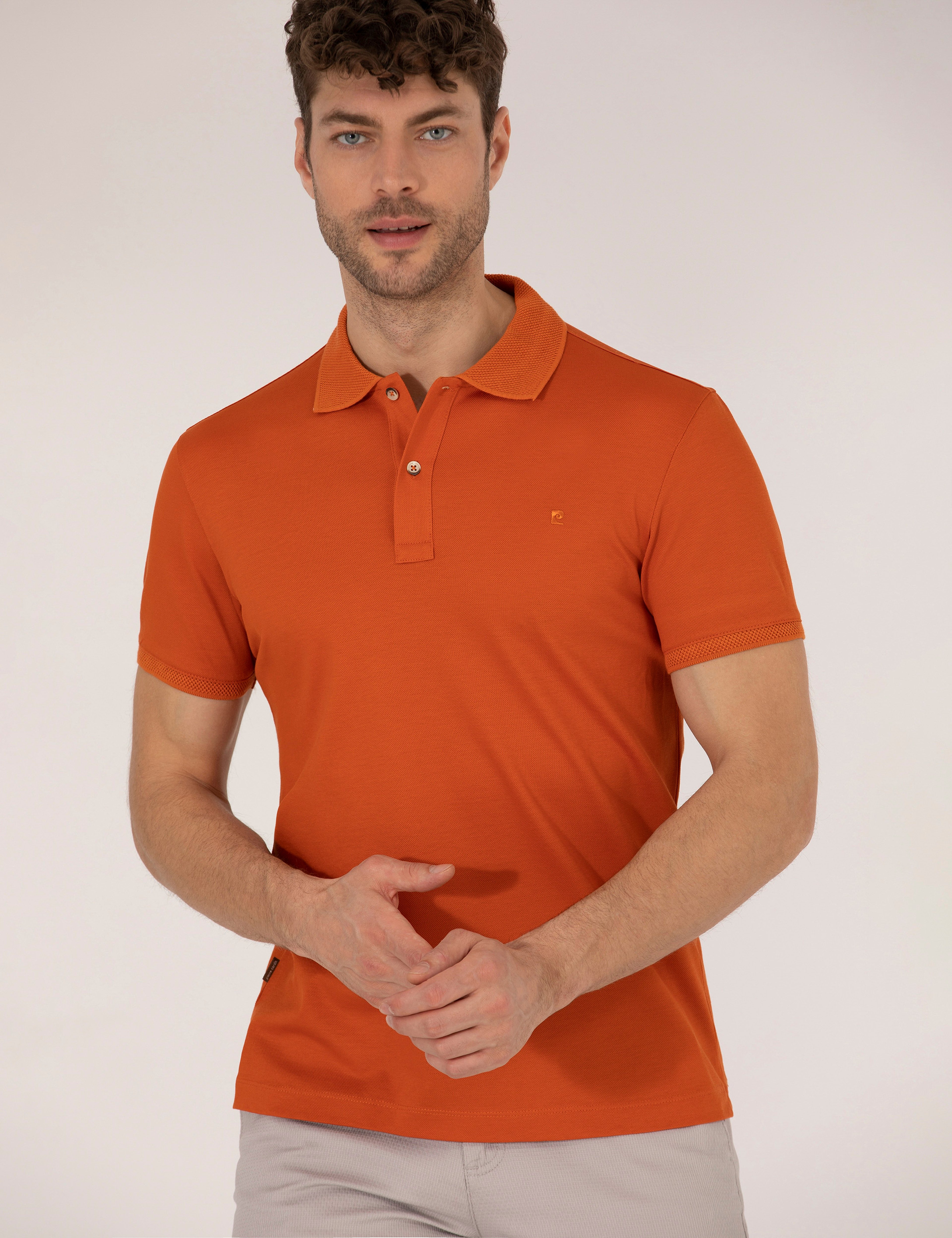 Kahverengi Regular Fit Polo Yaka Merserize Tişört