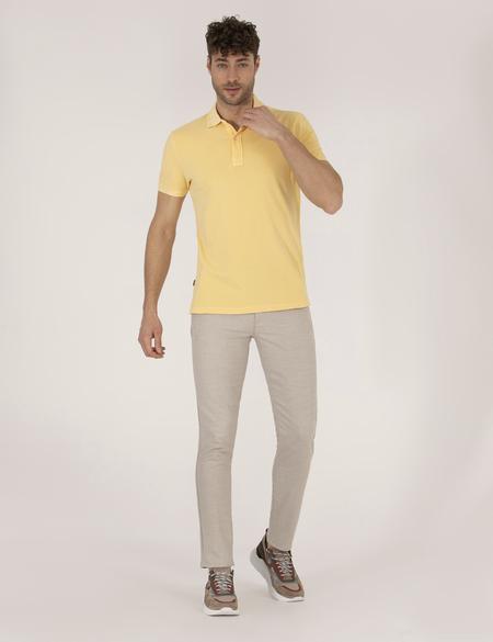Açık Sarı Slim Fit Polo Yaka Tişört - 50264742074