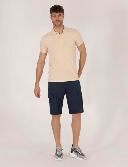 Lacivert Comfort Fit Kargo Cepli Şort - 50264881032