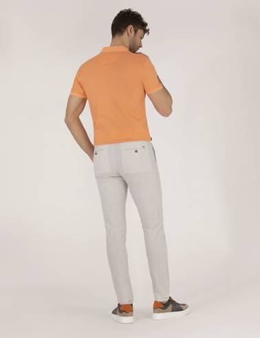 Gri Slim Fit Kanvas Pantolon